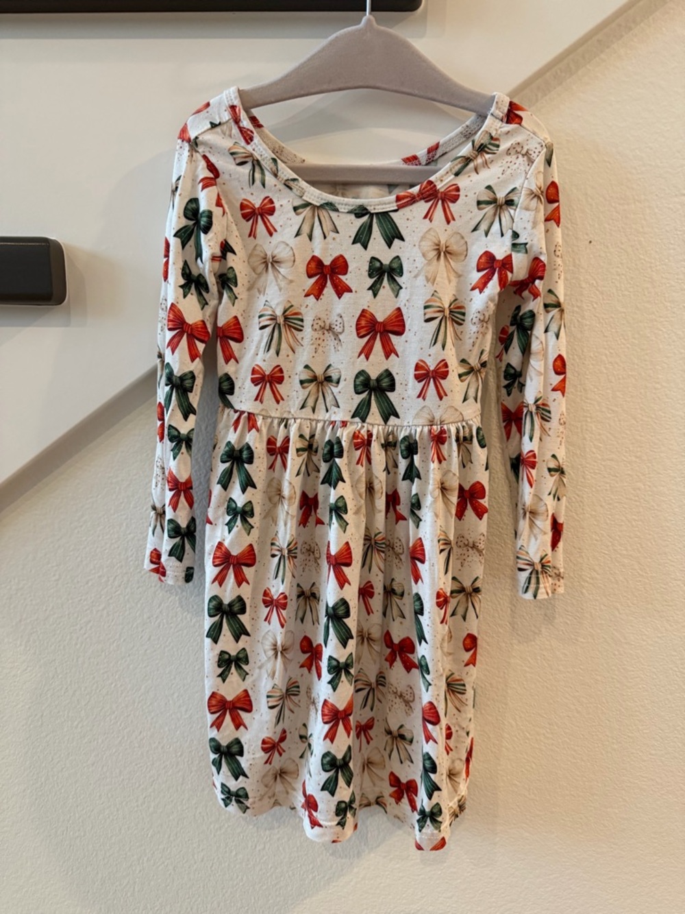 Little One Shop Bow Dress - Bamboo